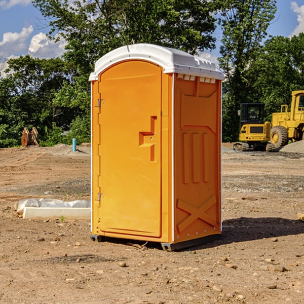 can i customize the exterior of the porta potties with my event logo or branding in Green Park Missouri